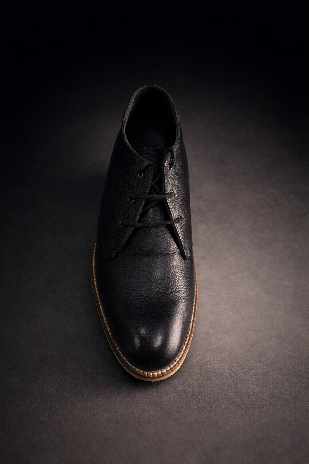 Black Ronin Long Premium Black Leather Derby Shoes for Men - Kyoto Boots