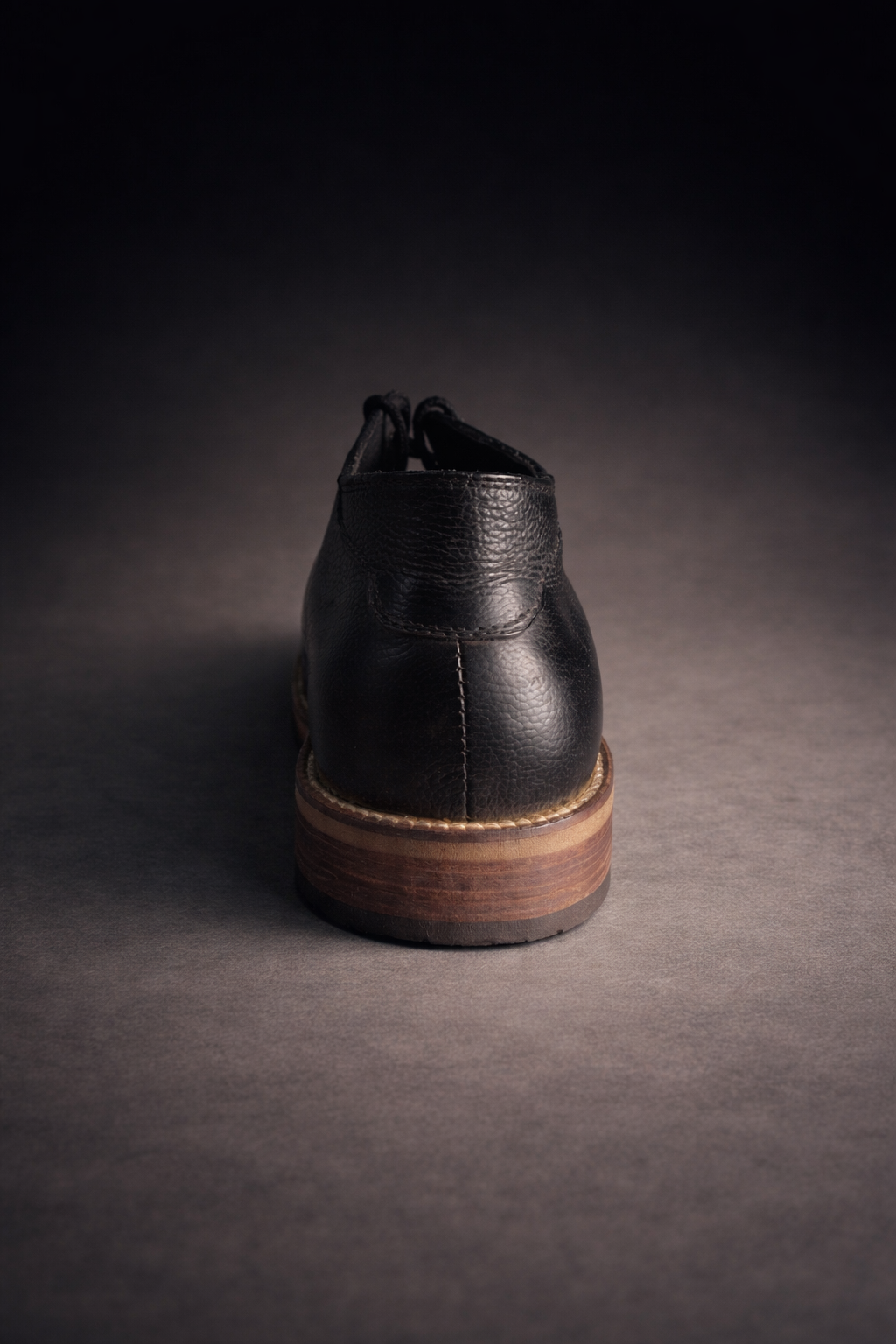 Black Ronin Long Premium Black Leather Derby Shoes for Men - Kyoto Boots